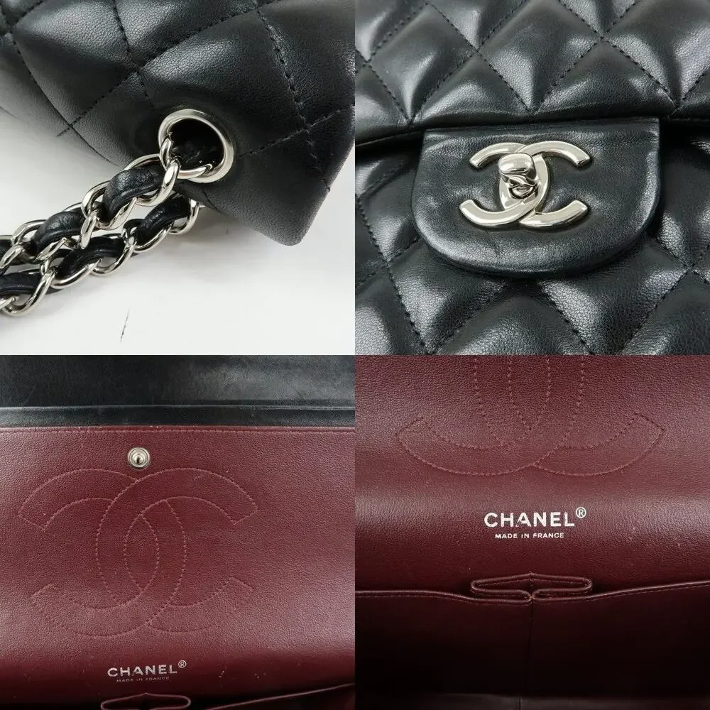 Chanel Lambskin Leather Classic Flap Bag 30 Black